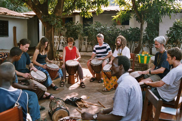 djembe class in Conakry, Guinea